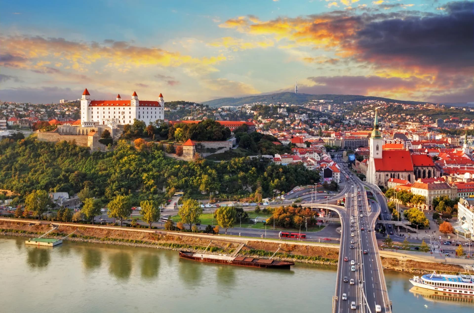 Bratislava in evening light