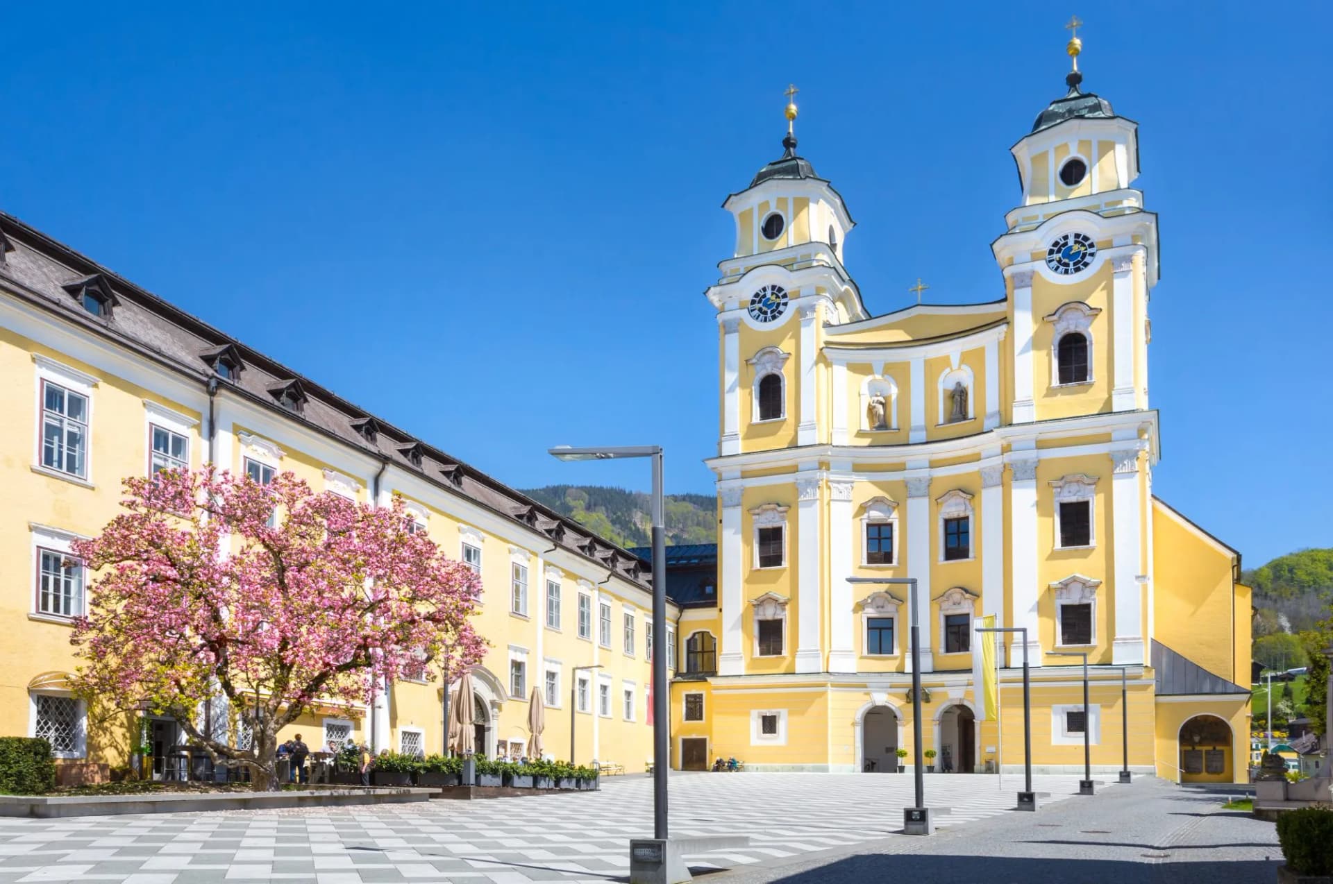 The Basilika St. Michael at Mondsee, Salzkammergut, Upper Austri