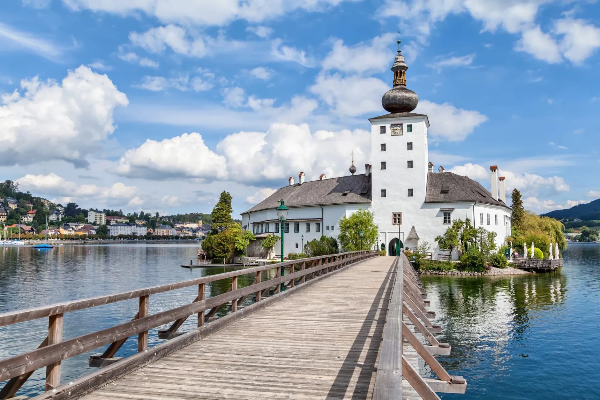 Schloss Ort on Traunsee lake in Austria