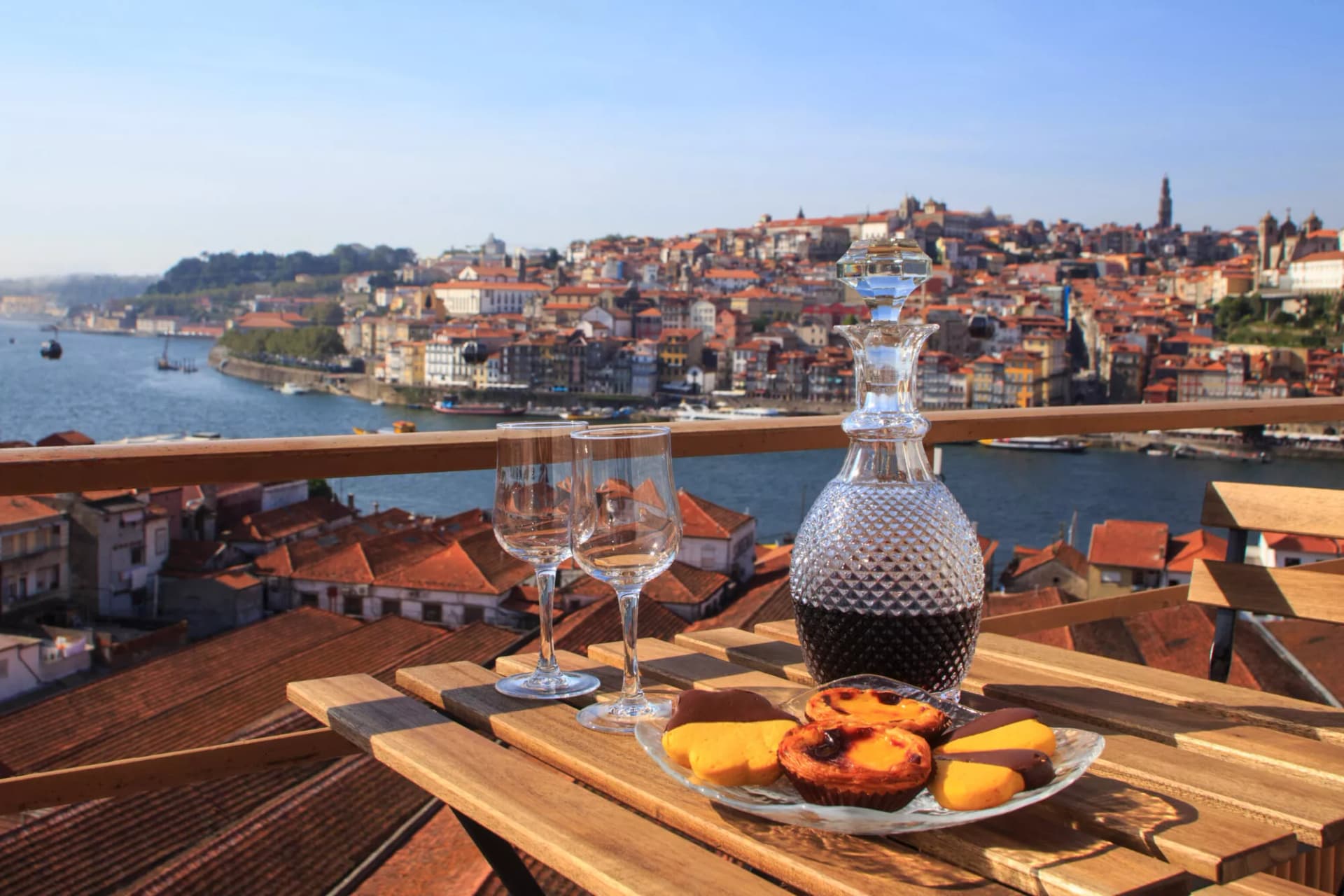 Port wine with view