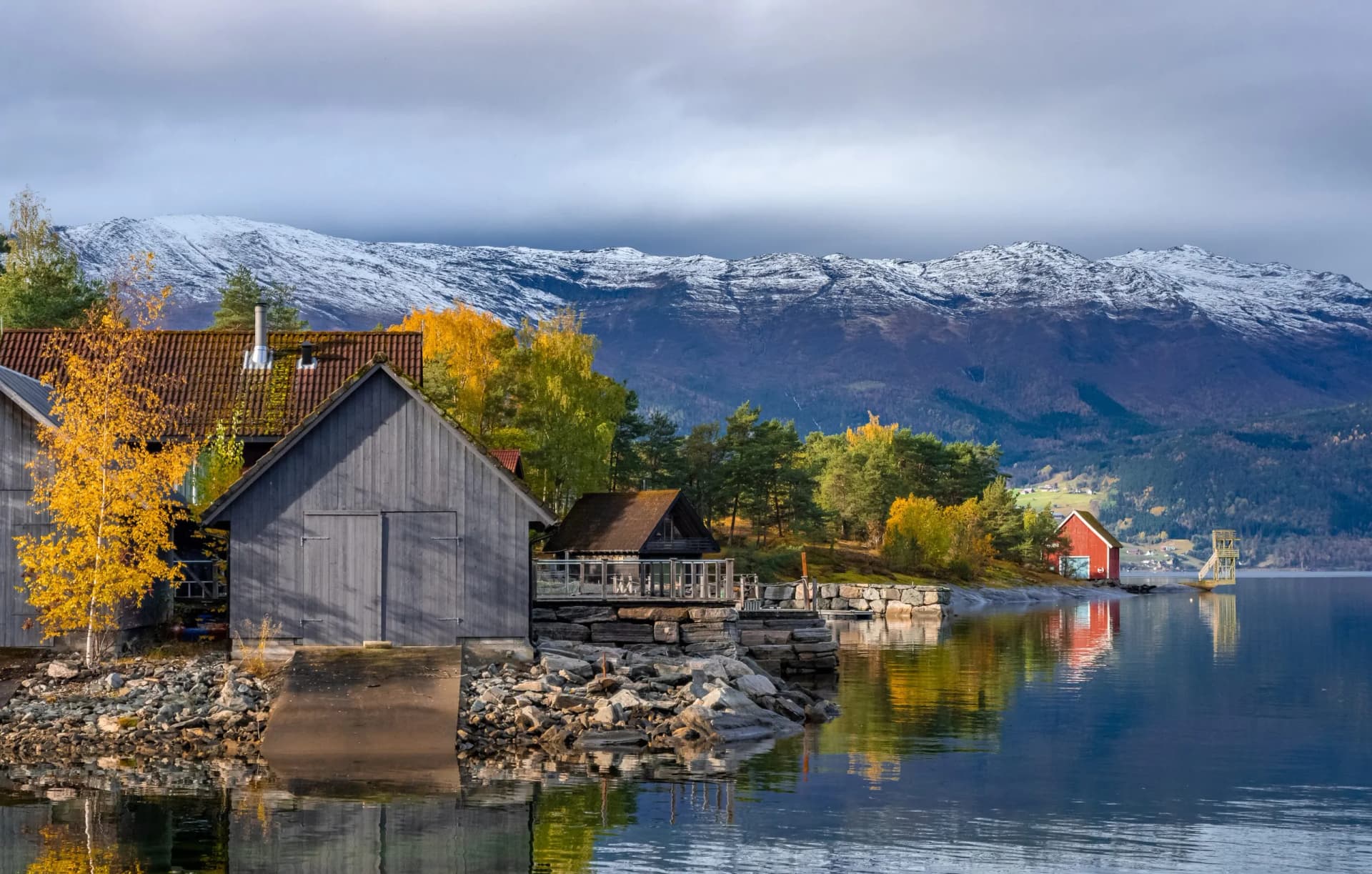 Boat sheds and cottages, Sandane - Norway