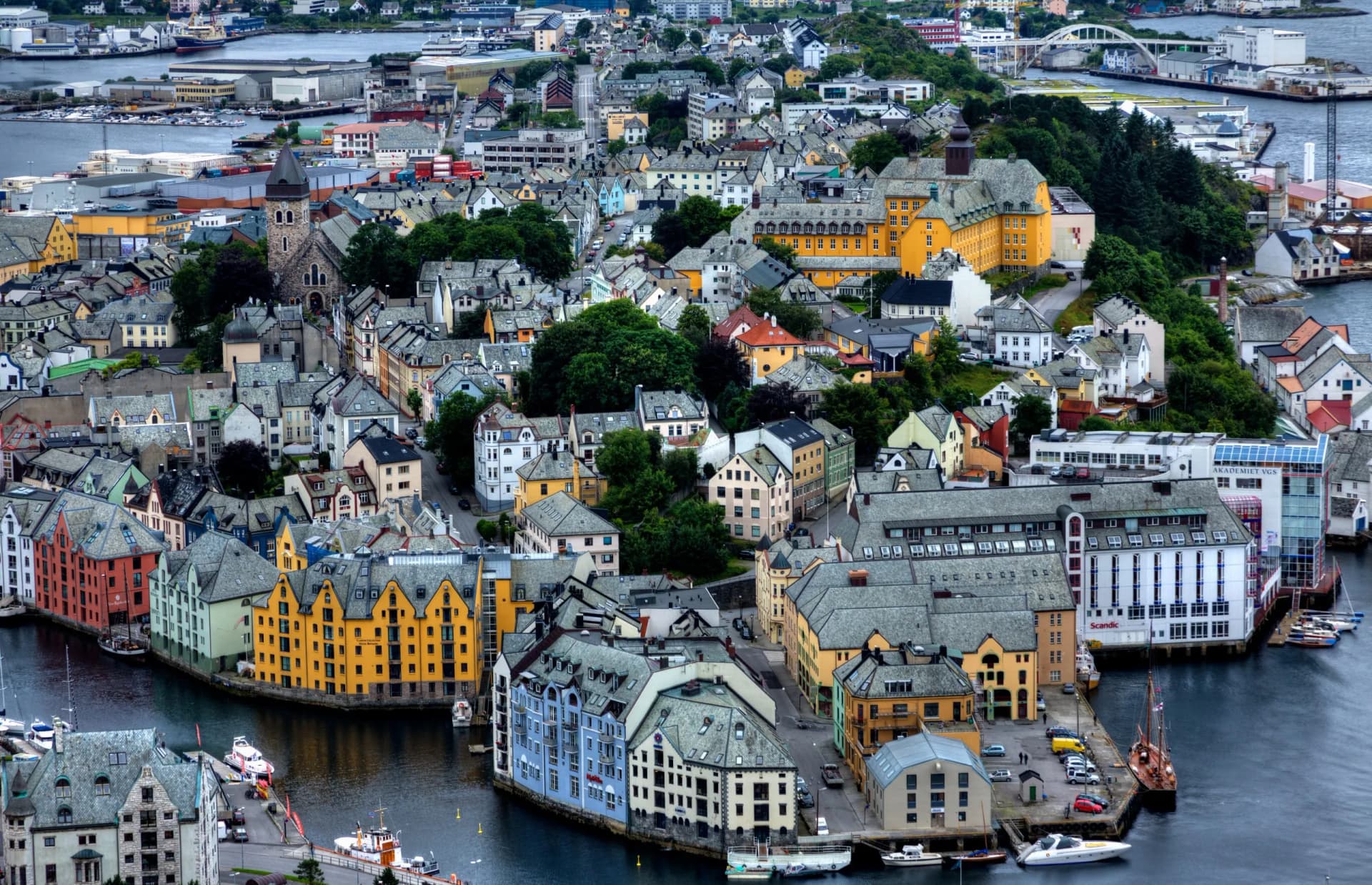 Urban landscape in Norway,Ålesund
