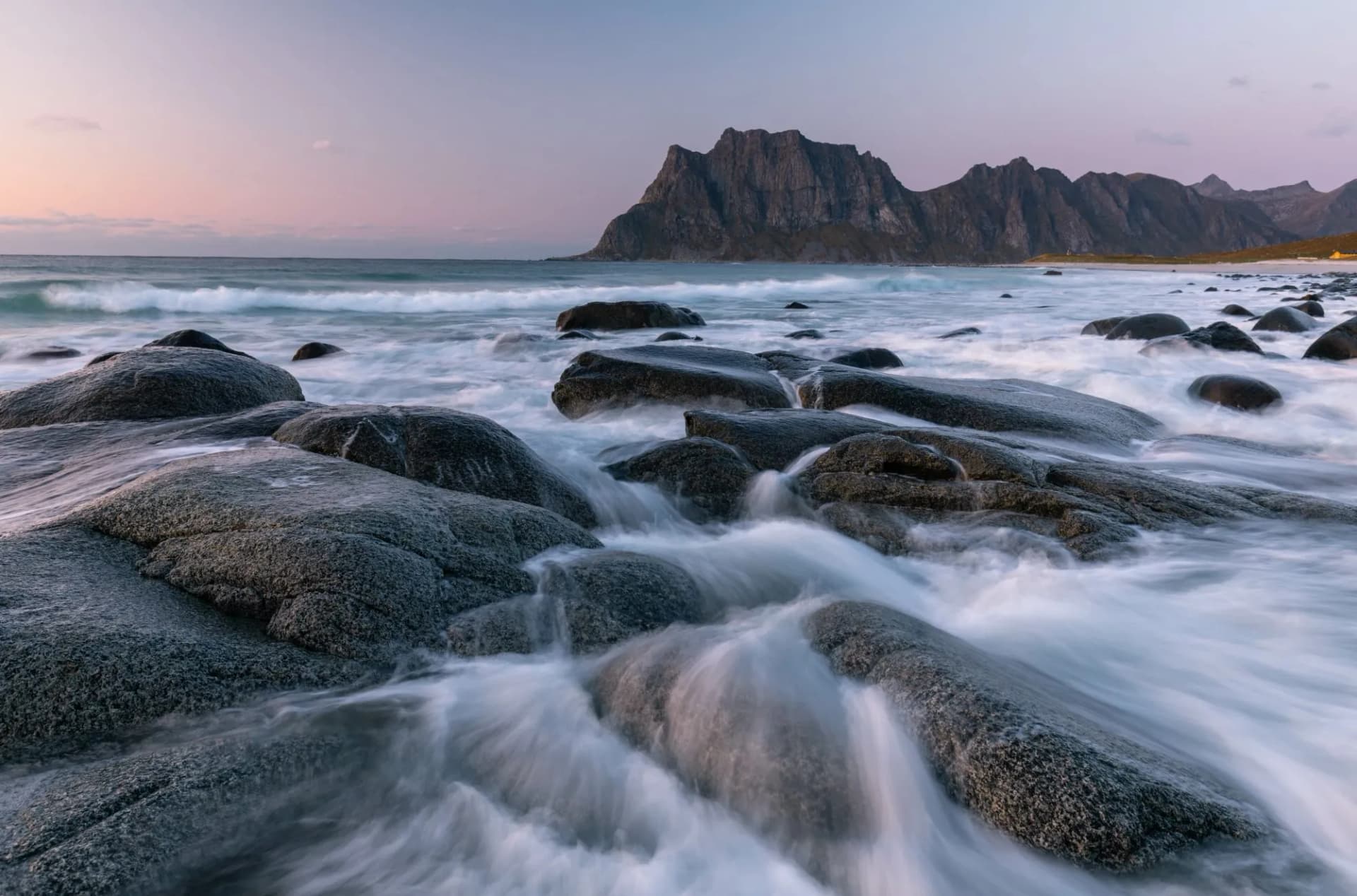 Sunset at Uttakleiv Beach