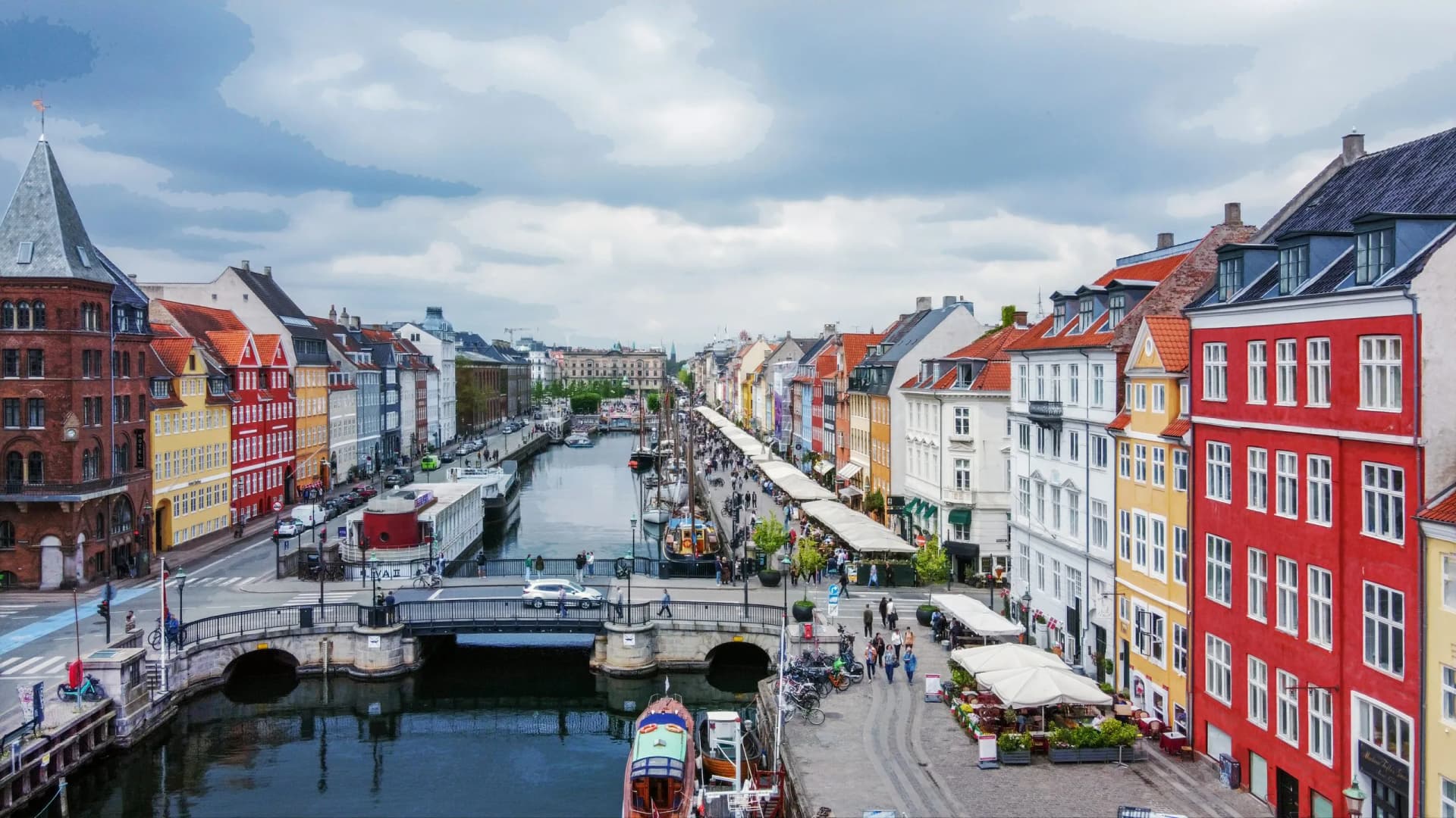 Famous travel district of Copenhagen - Nyhavn (New Harbor)