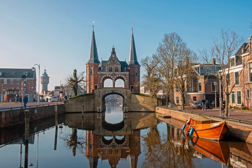 City scenic from the historical city Sneek