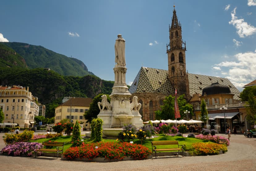 market square of Bolzano, Italy