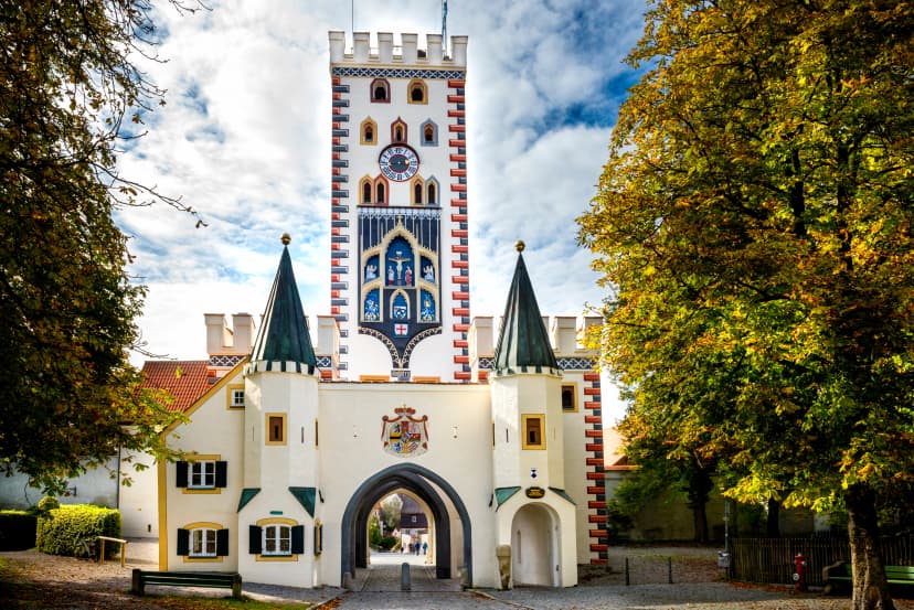 Landsberg am Lech - Bayertor, historic town gate. Bavaria, Germany.