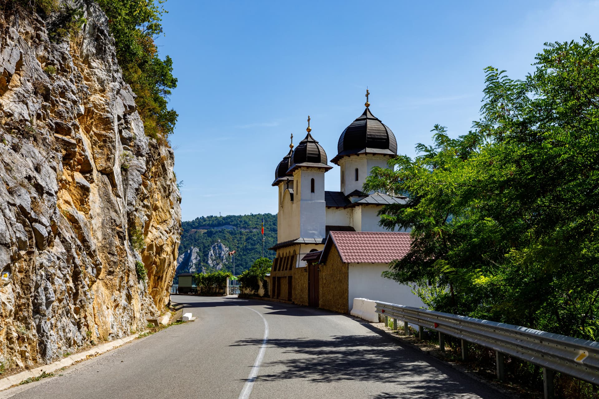 The Mraconia Monastery at the Danube River in Romania