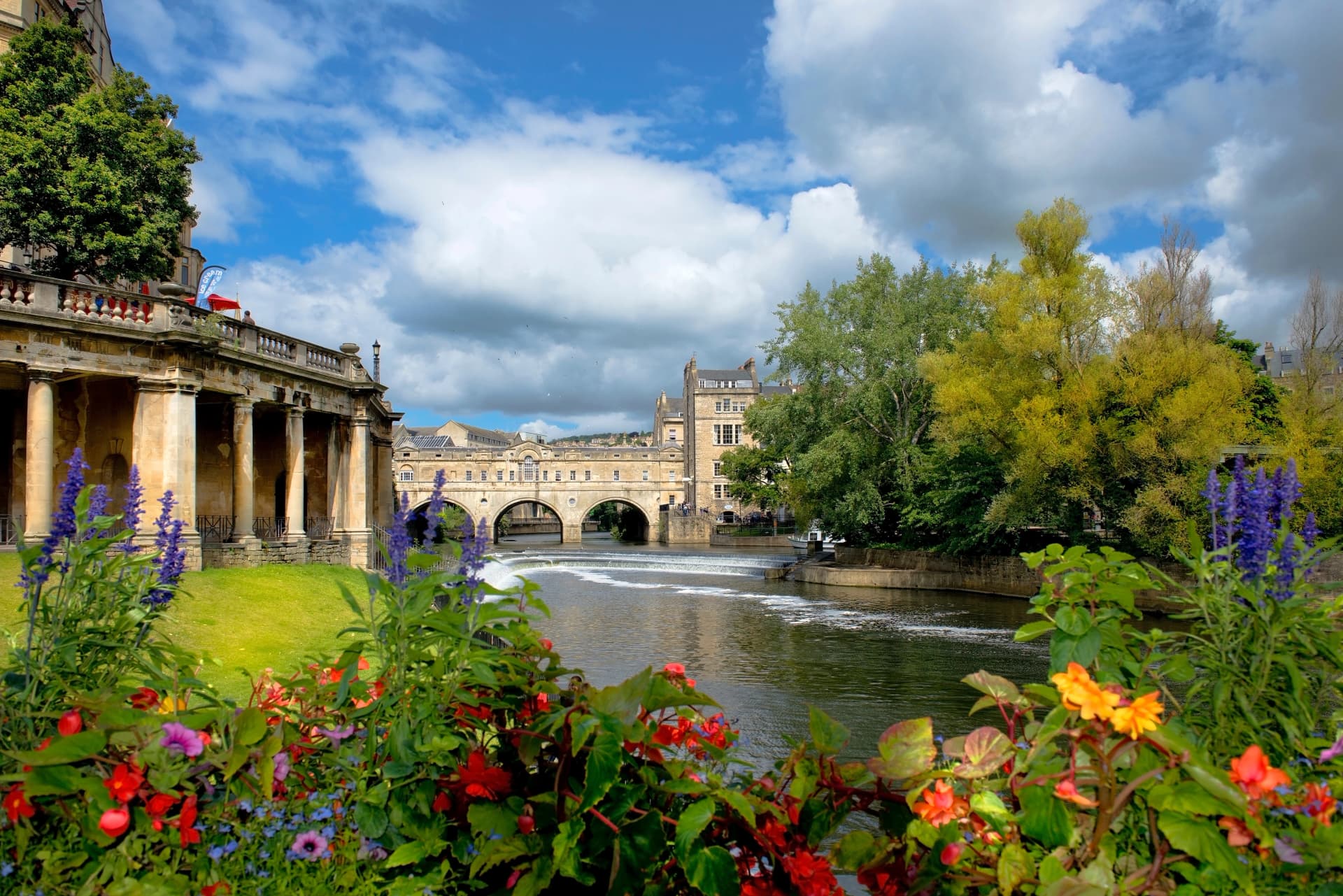 cityscape in the medieval town Bath, Somerset, England