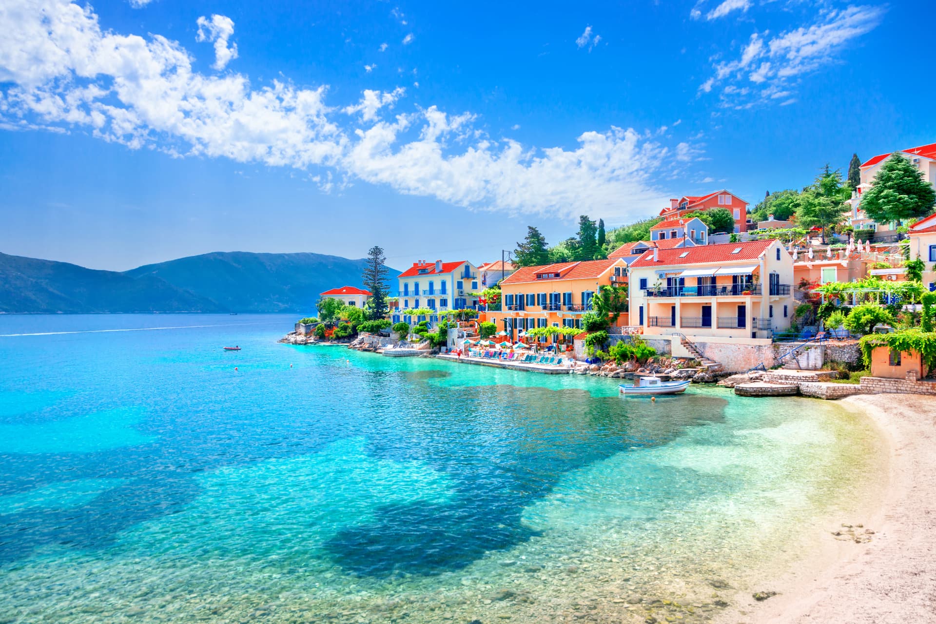 Fiskardo village, Kefalonia island, Greece