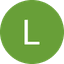 White letter L on green circular background