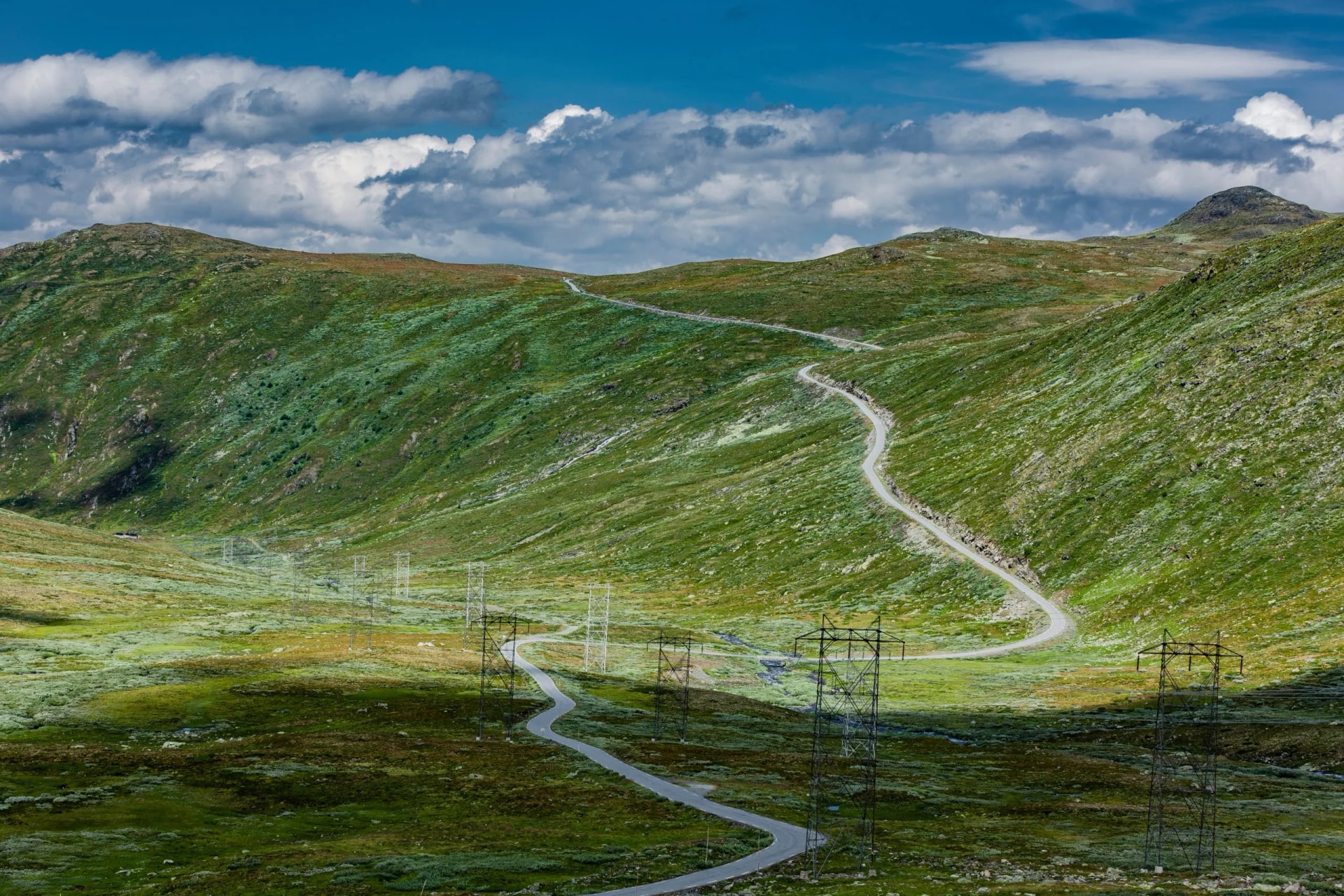 Passstraße Tindevegen in Jotunheimen Norwegen