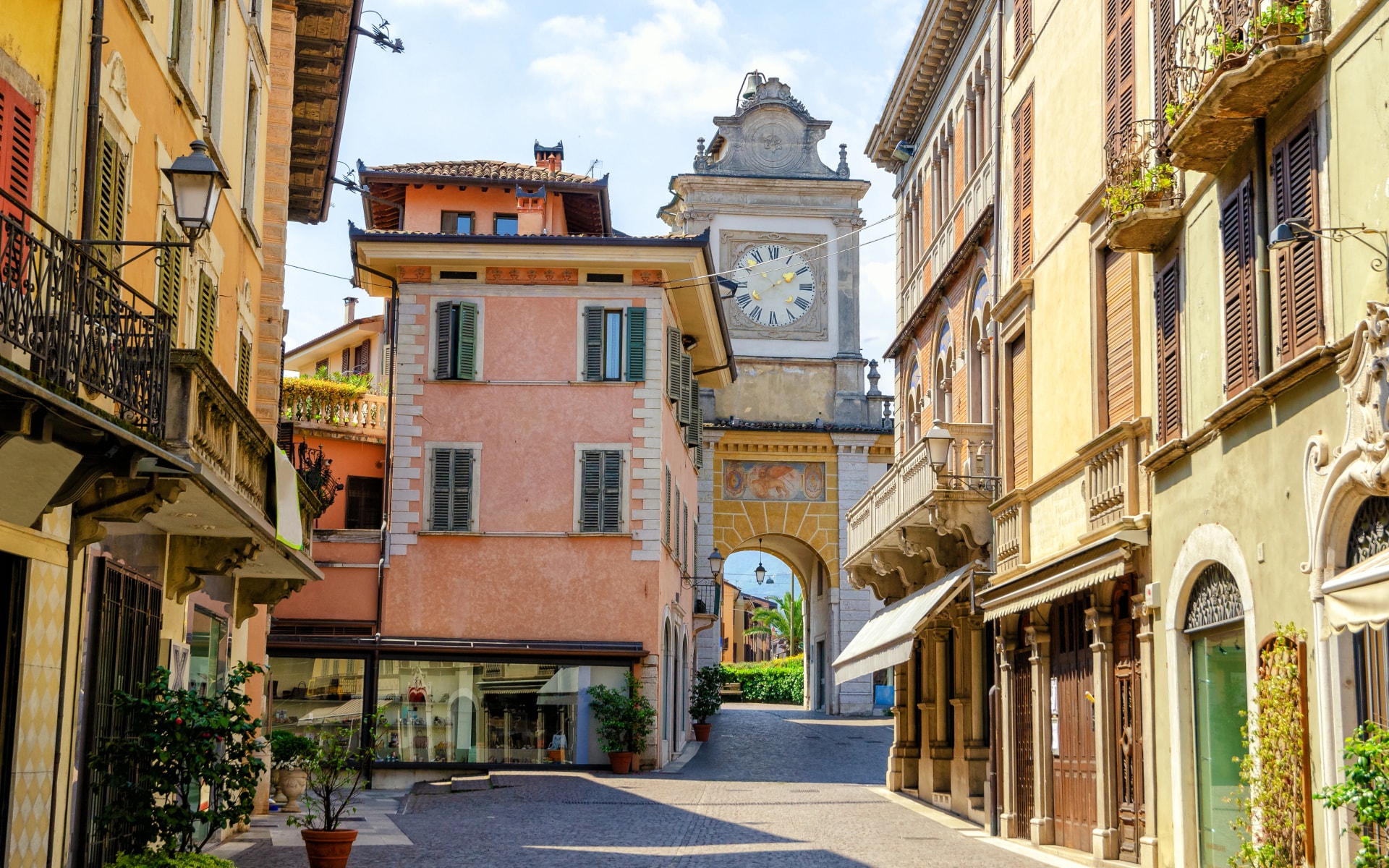 beautiful architecture in Salo town on Lake Garda