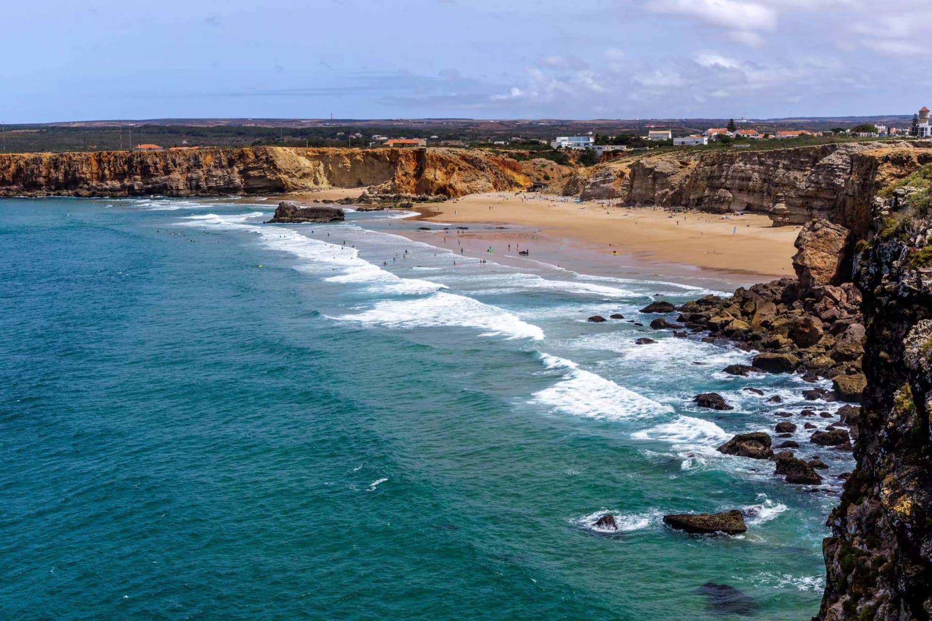 Praia do Tonel, Surfstrand bei Sagres, Algarve, Portugal