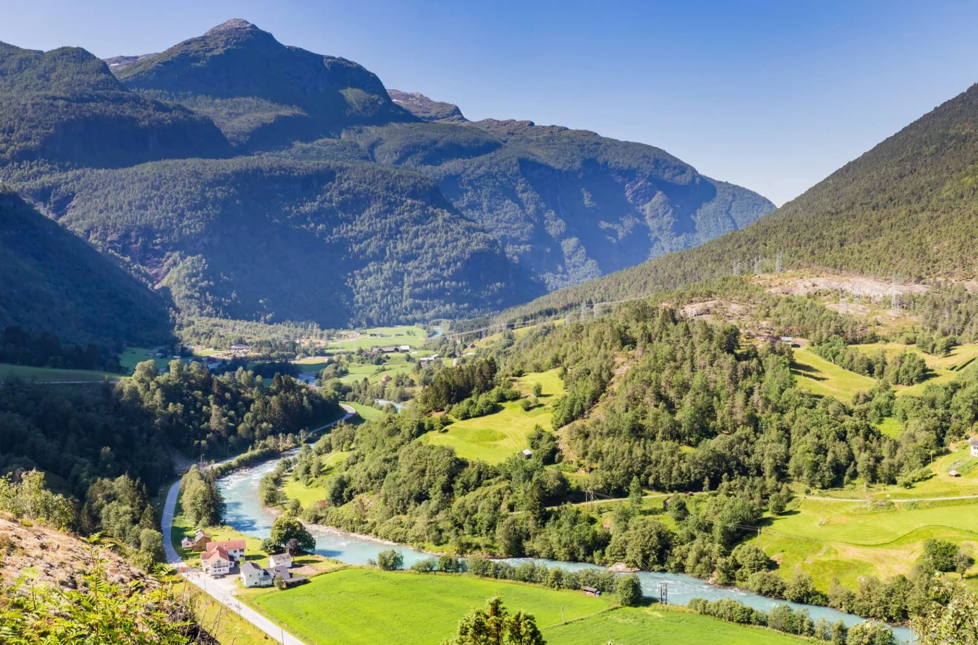 Aerial view on Fortun villag