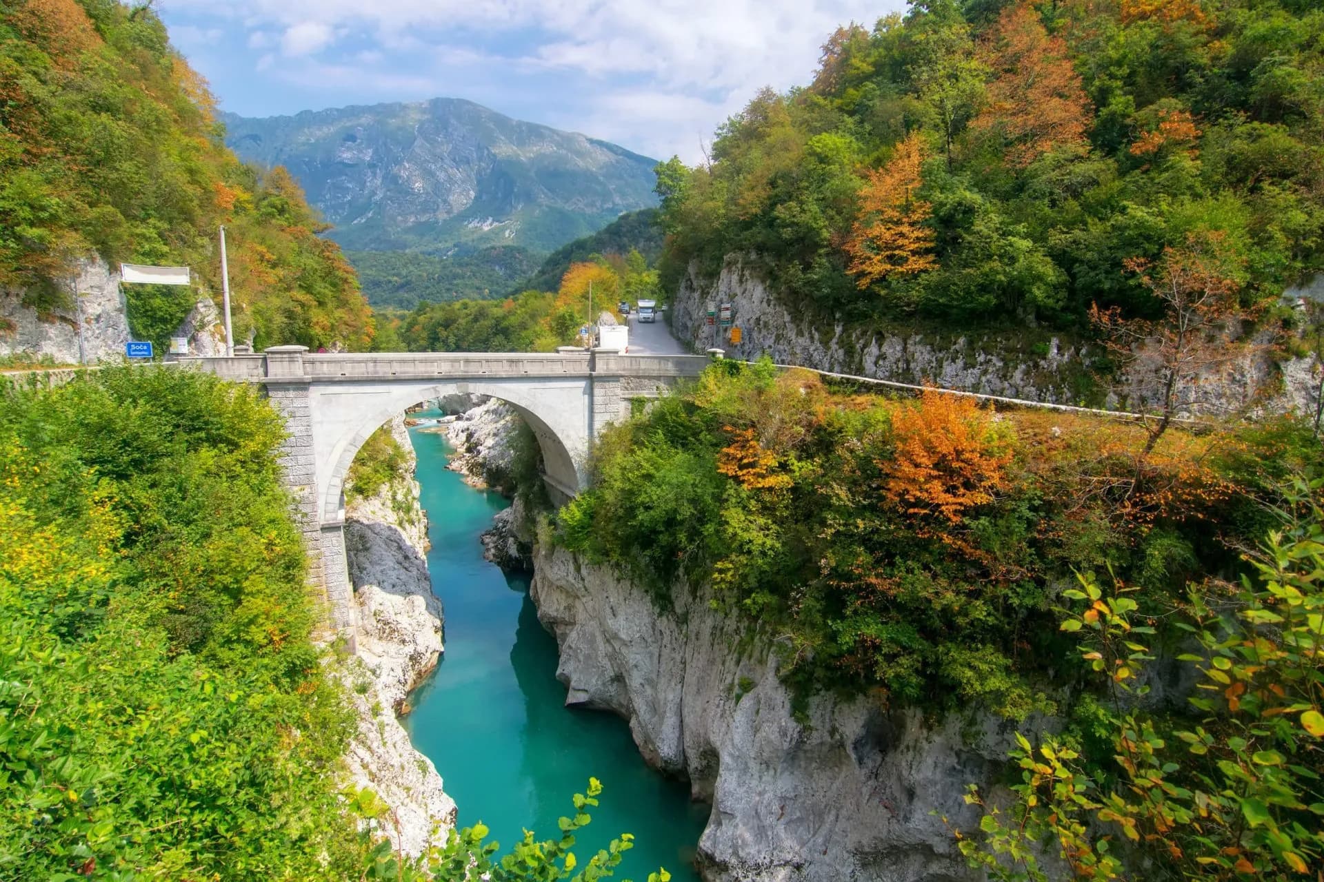 amazing view of soca river and napoleons bridge near kobarid slovenia stockpack adobe stock scaled