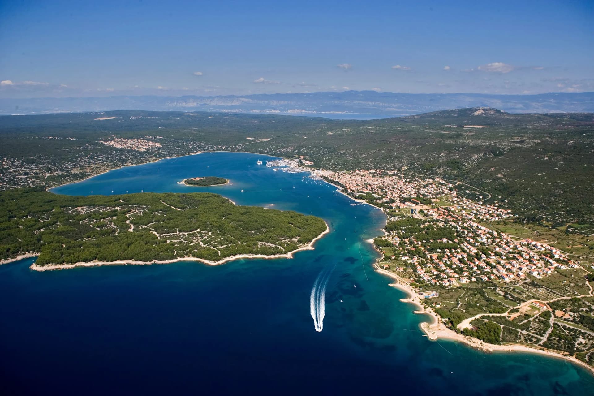 Punat on the island of Krk on Adriatic Sea