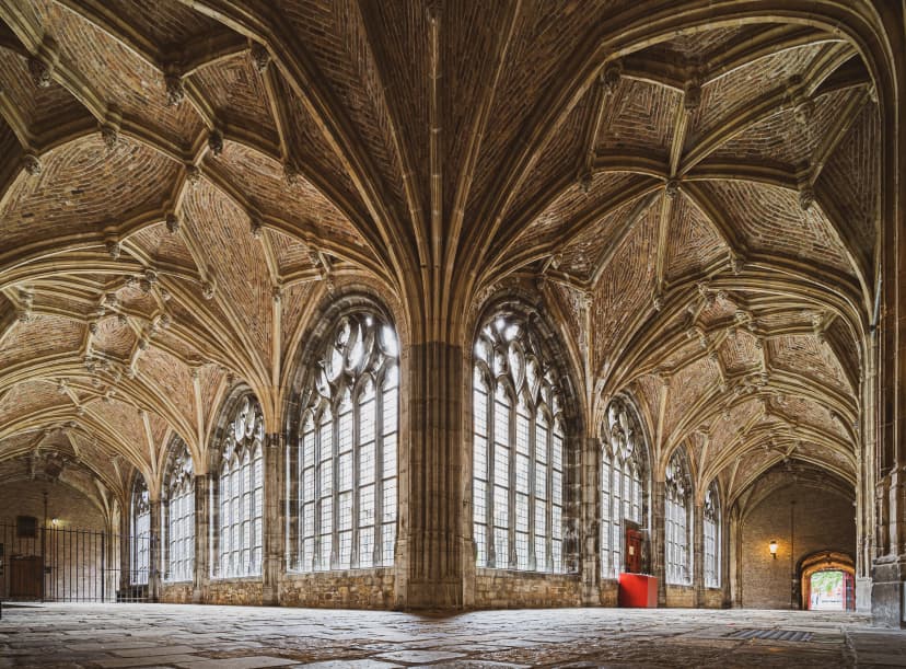 Corridor views in the Middelburg Abbey