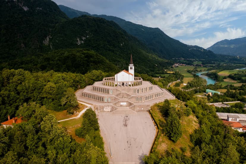 Italian Charnel house in Kobarid Slovenia. This is a memorial place for the italian soliders victims of I. world war. Built in 1938 in Kobarid town, soca valley.