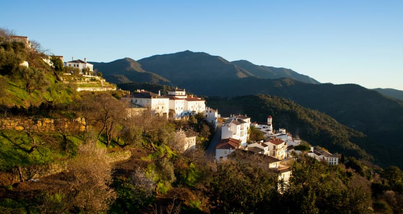 White spanish village in Andalusia in the mountains - Genalguacil.