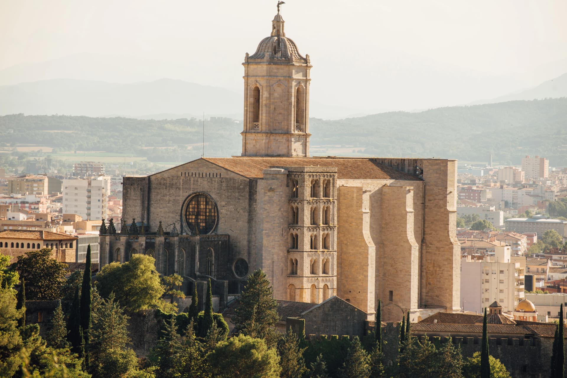 Girona Cathedral in Catalonia, Spain